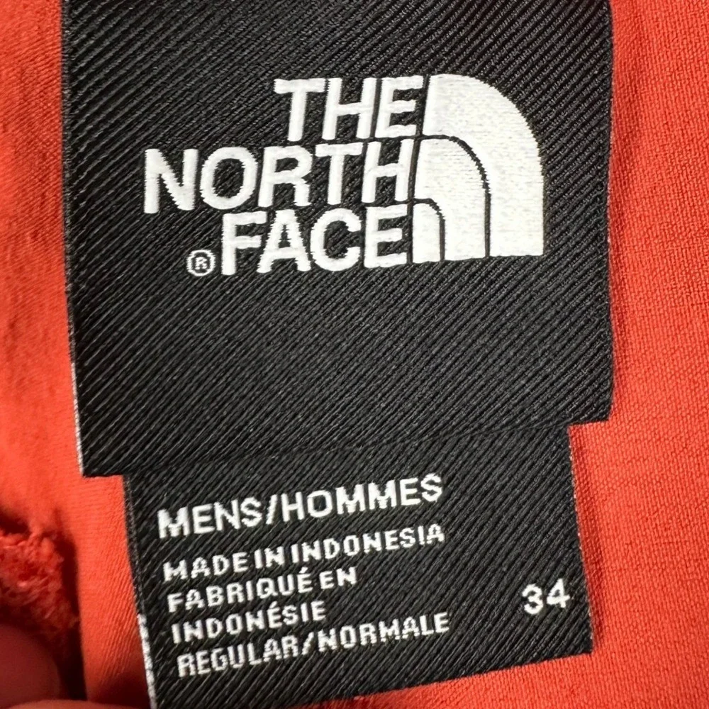 The North Face Shorts Mens 34 Orange Cargo Hiking Outdoor Utility Stretch EUC